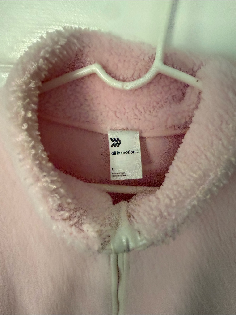 All in Motion Pink Sherpa Quarter Zip - Size L - Picture 3 of 4